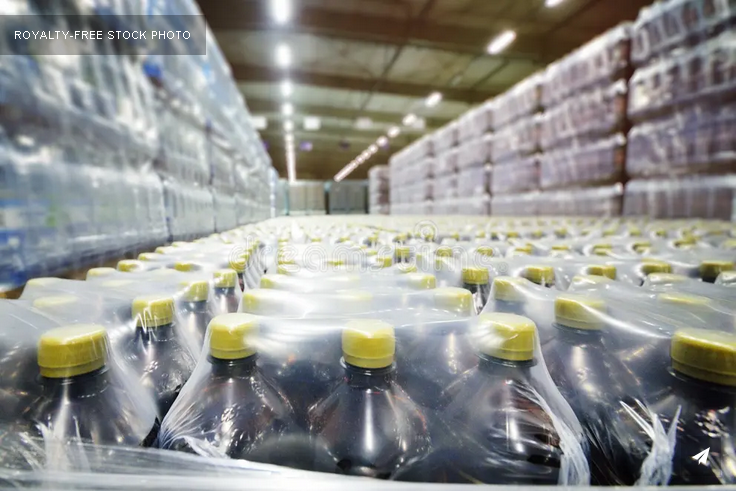 screenshot 2025 09 12 at 01 24 07 food industrial warehouse for storage and storage of tetrapacks with drinks water beer in plastic bottles. stock photo image of water plastic 207243930